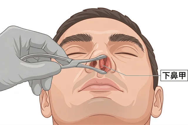 下鼻甲微創螺旋刀手術示意圖